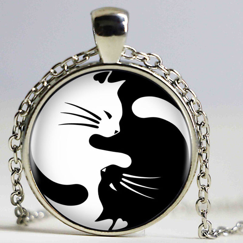 Katze Yingyang Halskette-Bella Webshop
