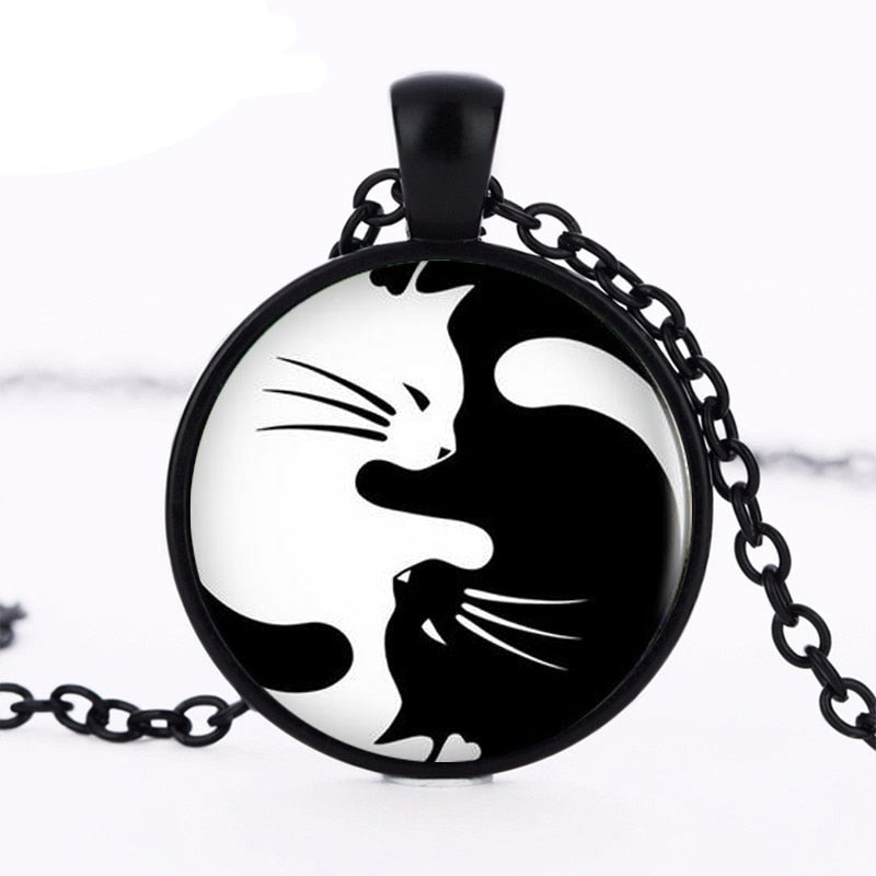 Katze Yingyang Halskette-Bella Webshop