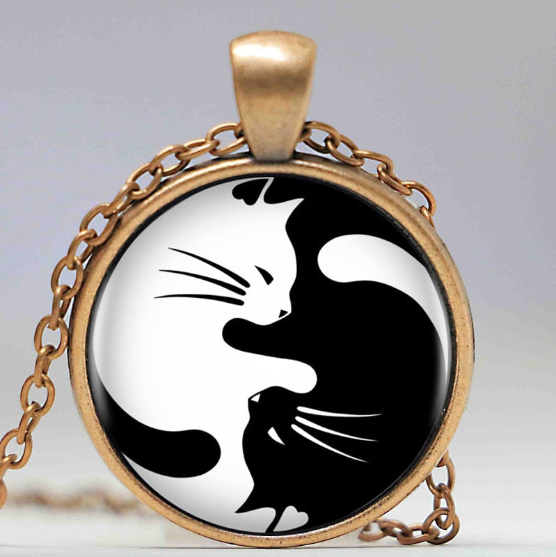 Katze Yingyang Halskette-Bella Webshop