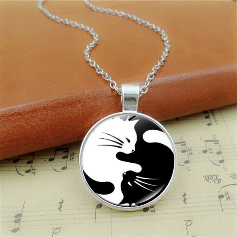 Katze Yingyang Halskette-Bella Webshop