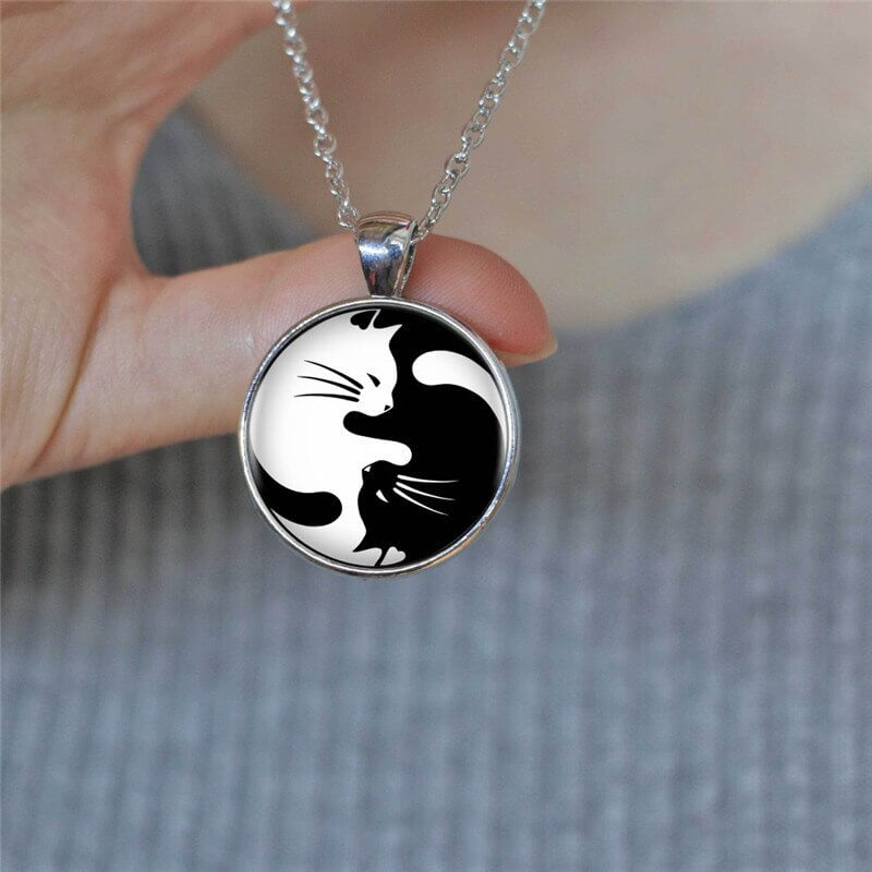 Katze Yingyang Halskette-Bella Webshop