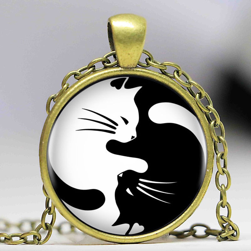 Katze Yingyang Halskette-Bella Webshop