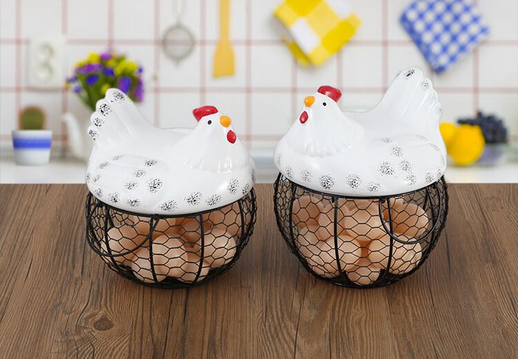 Keramischer Eieraufbewahrungskorb-Bella Webshop