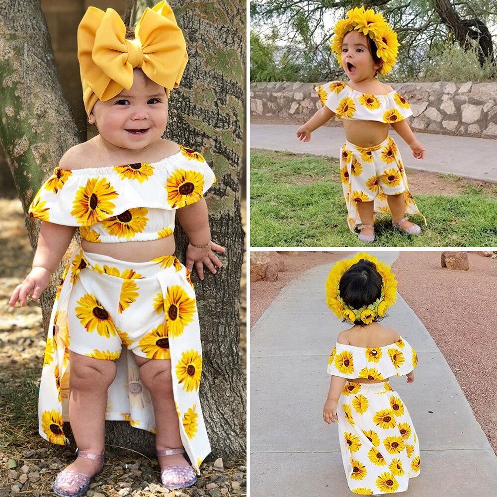 Kinder Sonnenblume Outfit Set-Bella Webshop