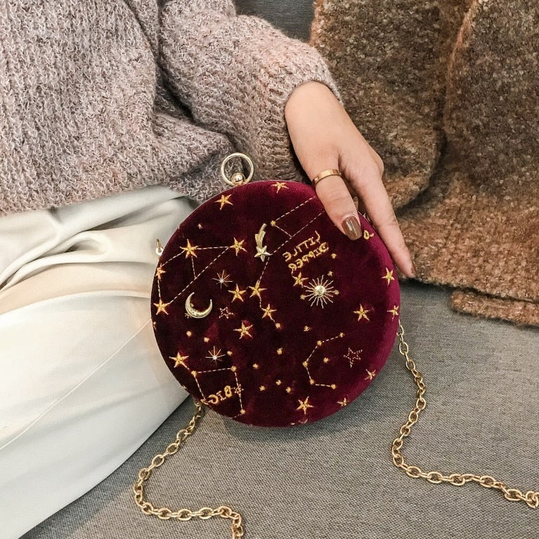Konstellation Samt Geldbörse-Bella Webshop