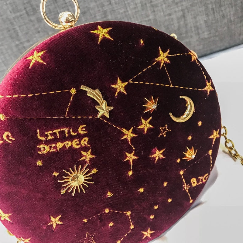 Konstellation Samt Geldbörse-Bella Webshop