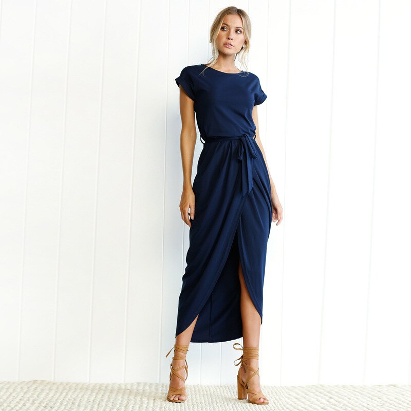 Kurzärmeliges Maxikleid-Bella Webshop
