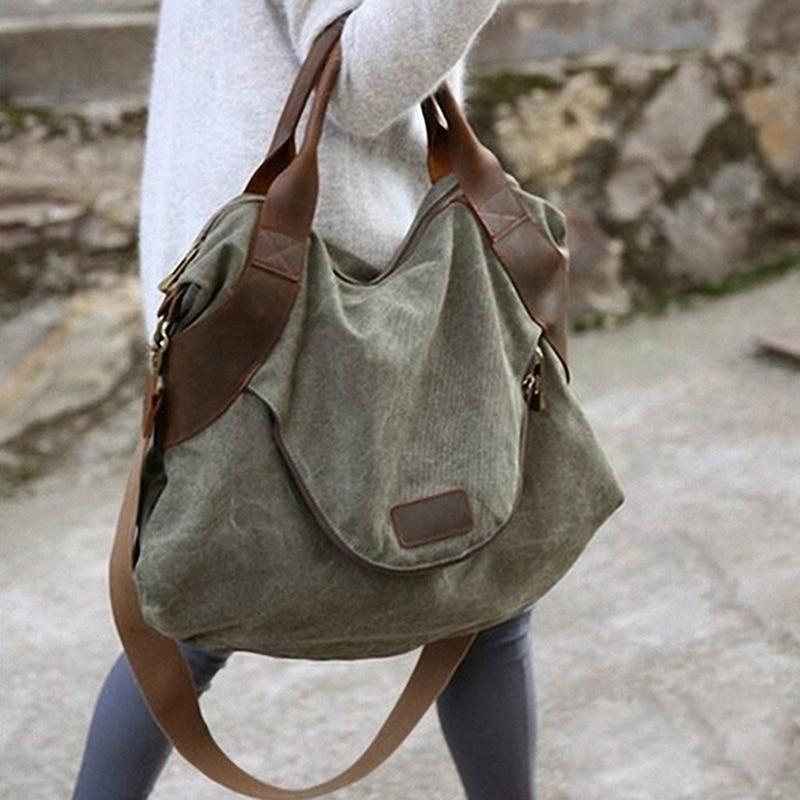Large Pocket Canvass Tasche-Bella Webshop