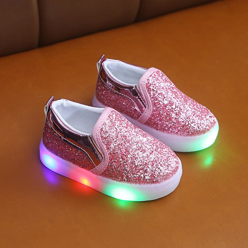 Led Glittery Kinder Turnschuhe-Bella Webshop