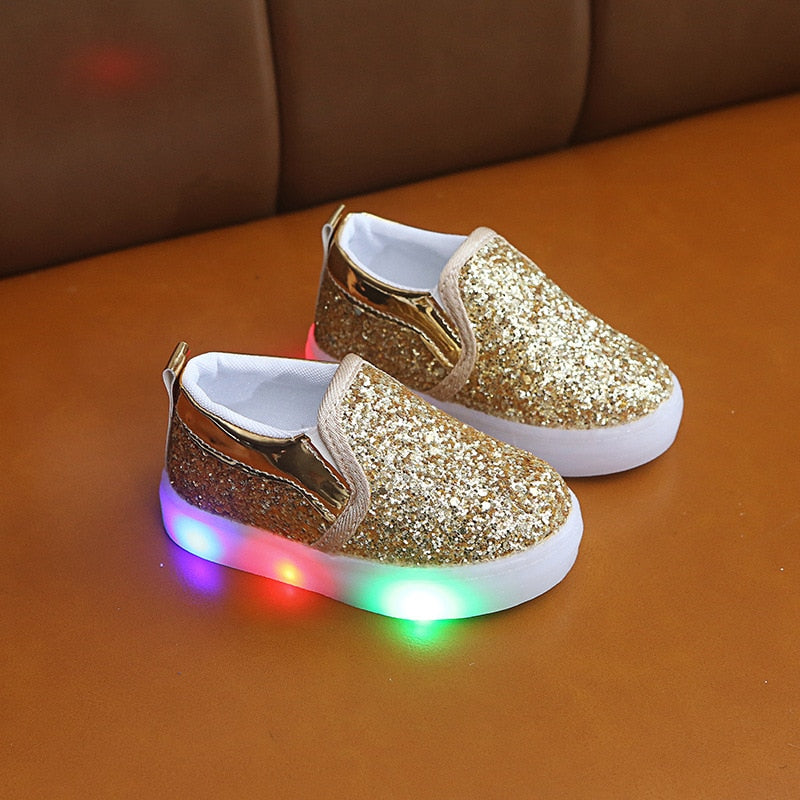 Led Glittery Kinder Turnschuhe-Bella Webshop