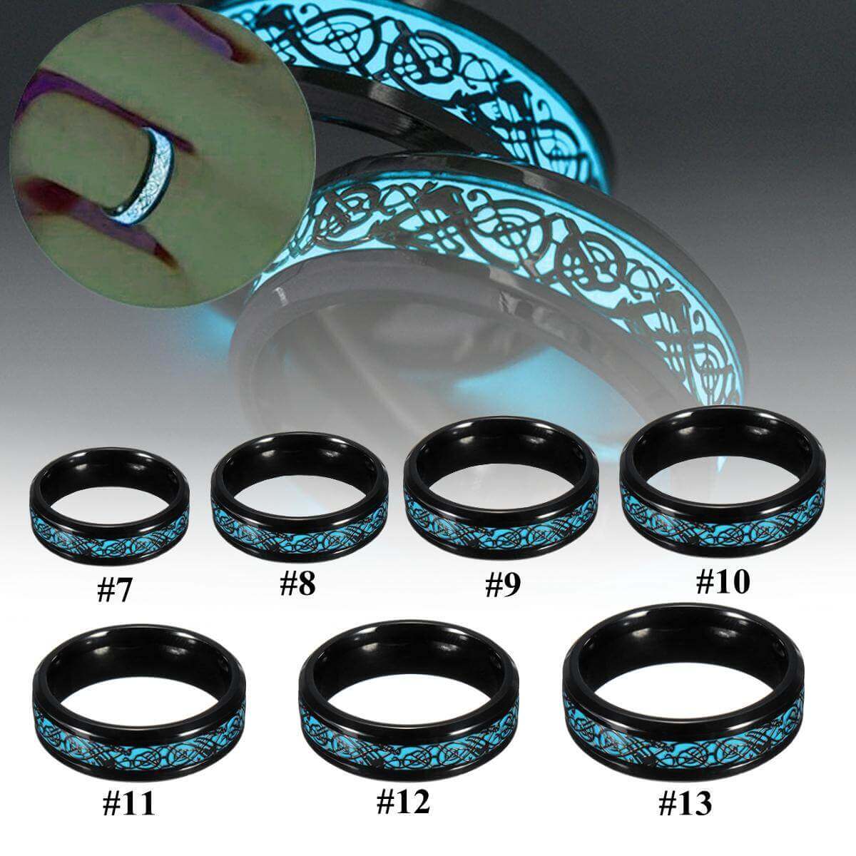 Leuchtender Keltischer Drachenring-Bella Webshop