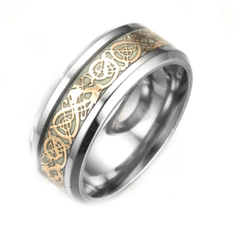 Leuchtender Keltischer Drachenring-Bella Webshop