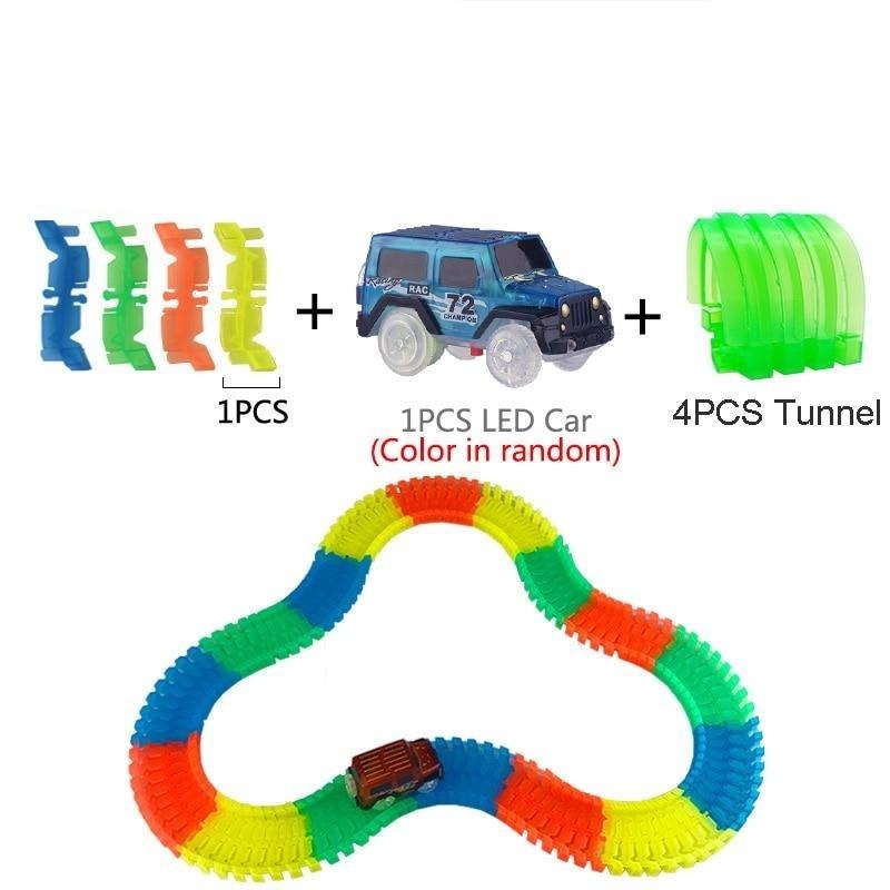 Leuchtendes Rennwagen-Bahn-Set-Bella Webshop