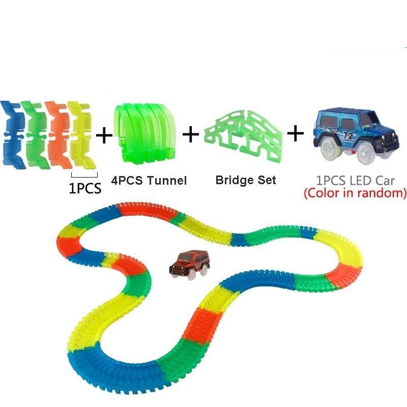 Leuchtendes Rennwagen-Bahn-Set-Bella Webshop