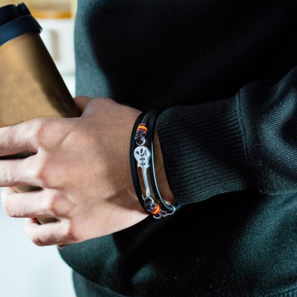 Limitierte Auflage Gitarre Lederarmband-Bella Webshop