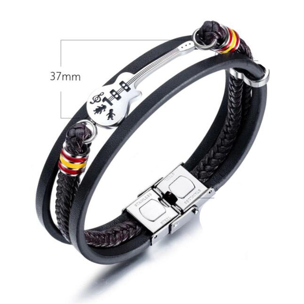 Limitierte Auflage Gitarre Lederarmband-Bella Webshop