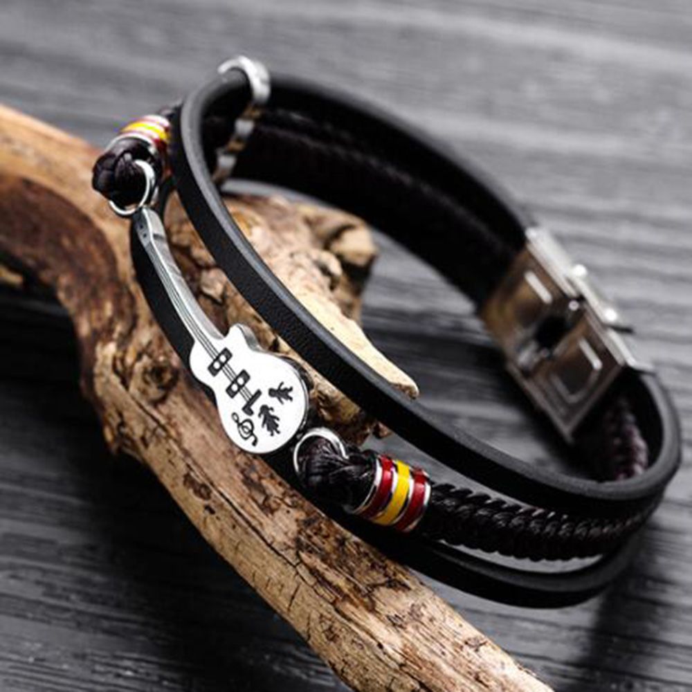 Limitierte Auflage Gitarre Lederarmband-Bella Webshop
