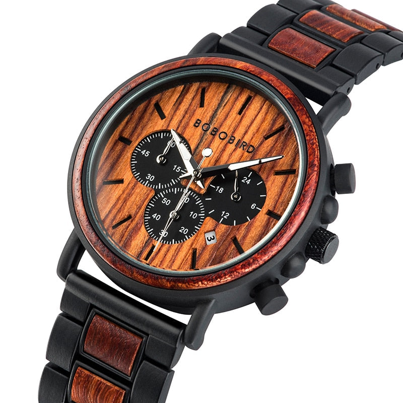 Luxuriöse Herrenuhr Aus Holz-Bella Webshop