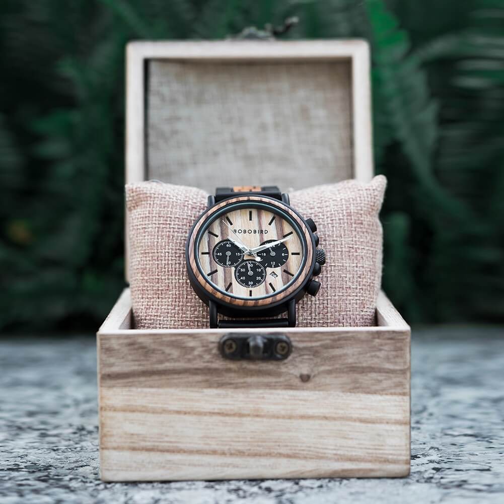 Luxuriöse Herrenuhr Aus Holz-Bella Webshop