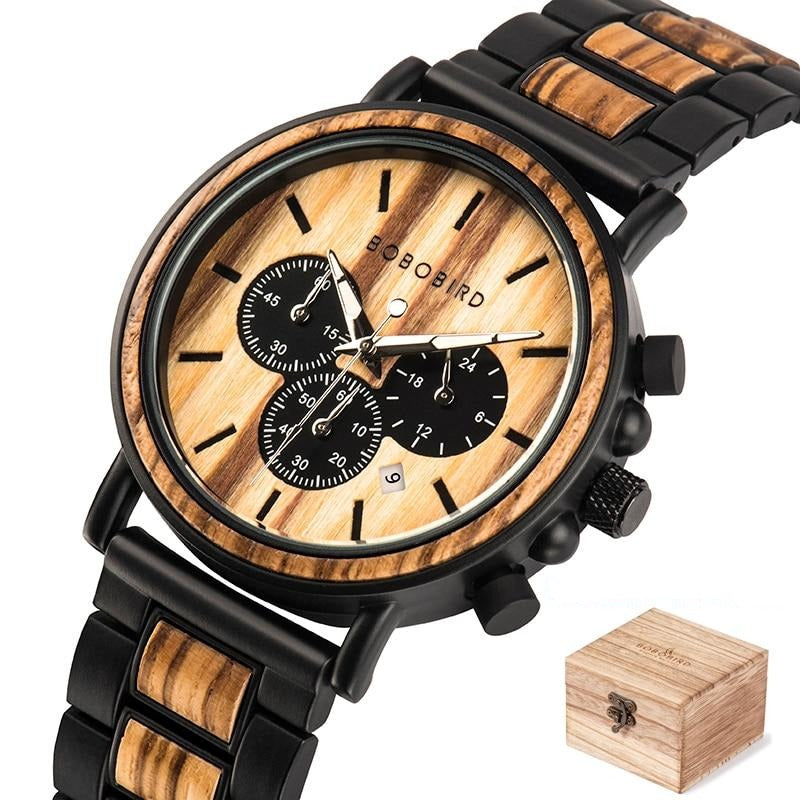 Luxuriöse Herrenuhr Aus Holz-Bella Webshop