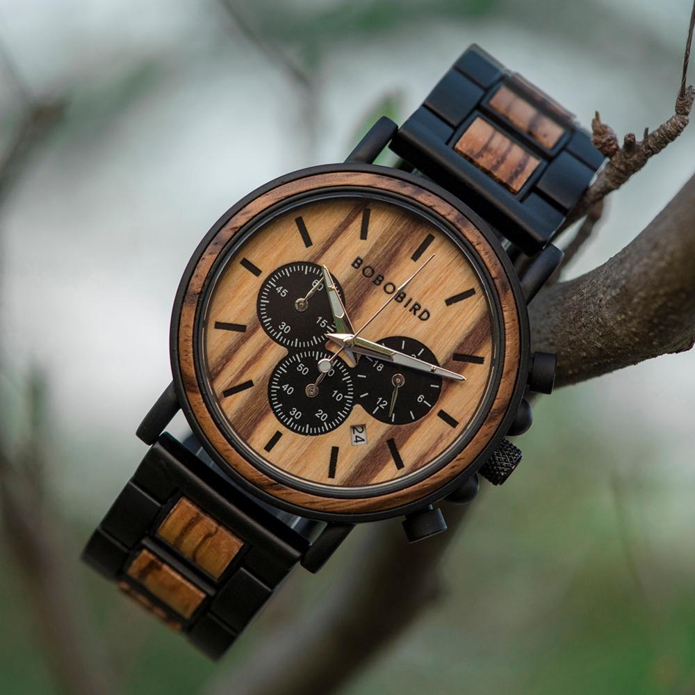 Luxuriöse Herrenuhr Aus Holz-Bella Webshop