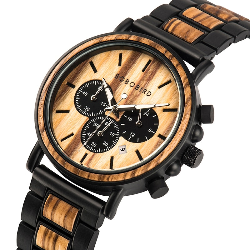 Luxuriöse Herrenuhr Aus Holz-Bella Webshop