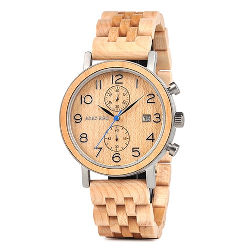 Luxusuhr Aus Holz Und Stahl Für Herren-Bella Webshop