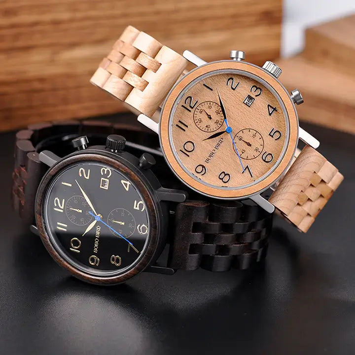 Luxusuhr Aus Holz Und Stahl Für Herren-Bella Webshop