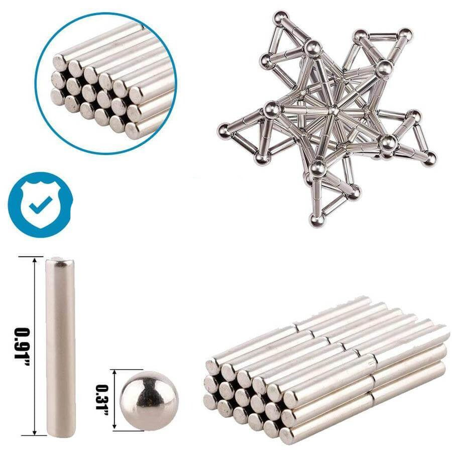 Magnetische Stahlstangen Und -Kugeln-Bella Webshop