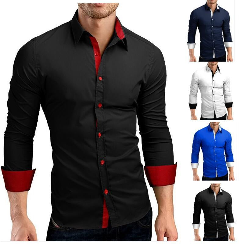 Männer Slim Fit Lange Ärmel-Bella Webshop