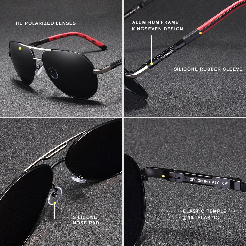 Männer Vintage Aluminium Polarisierte Sonnenbrille-Bella Webshop