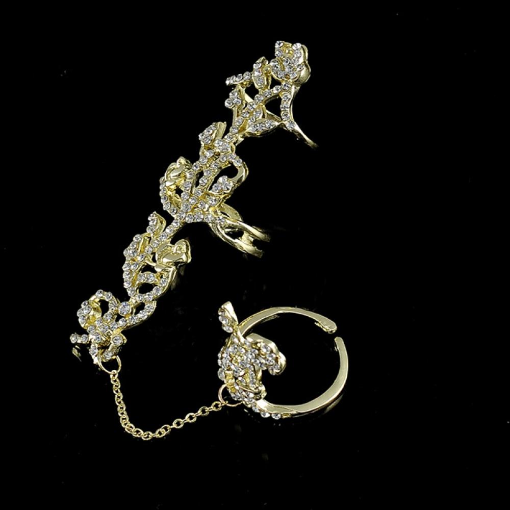 Mehrere Finger Stack Knuckle Band Crystal Ring-Bella Webshop