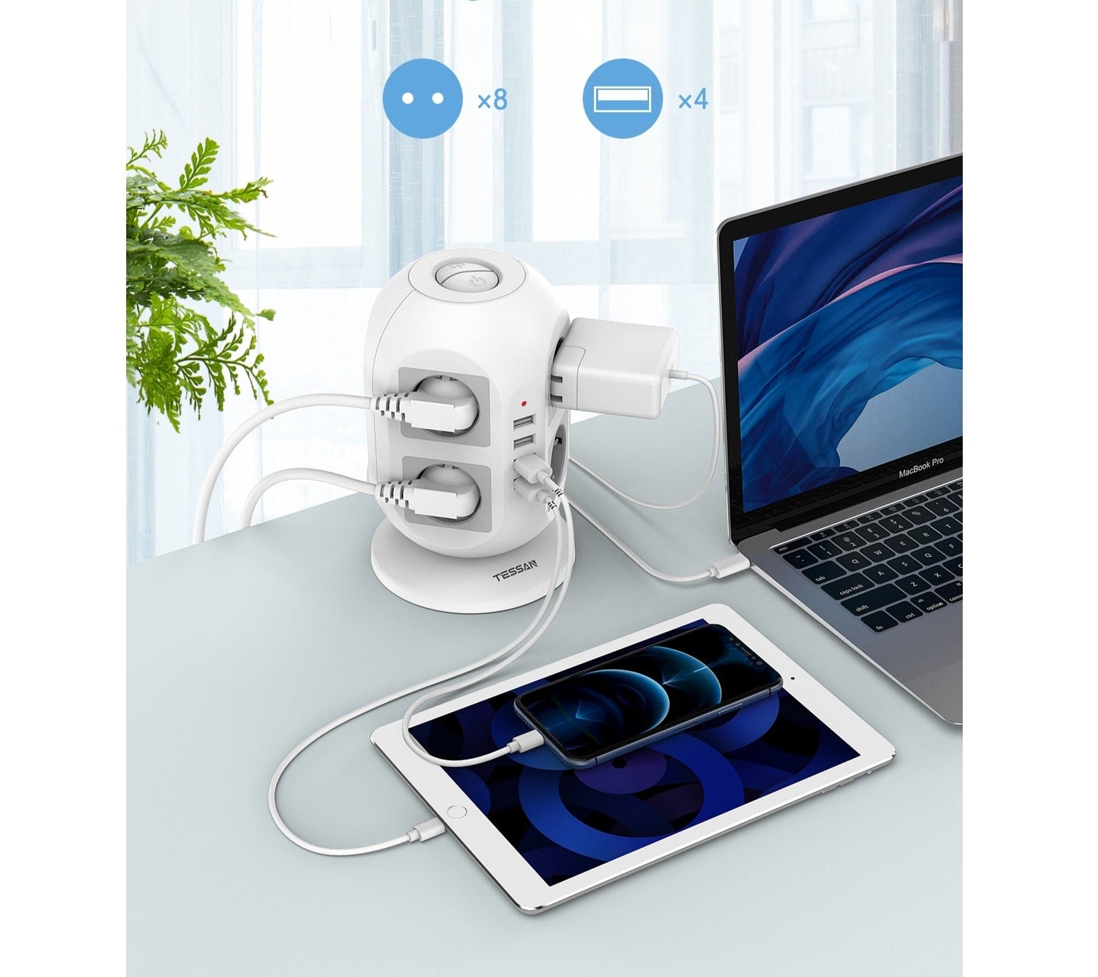 Mehrfachsteckdosenleiste Tower-Bella Webshop