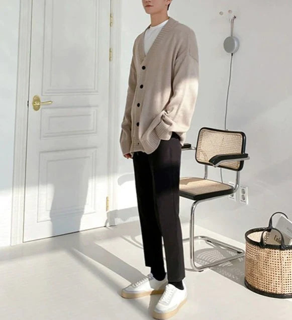 Men'S Strickjacke Mit Knopfleiste-Bella Webshop
