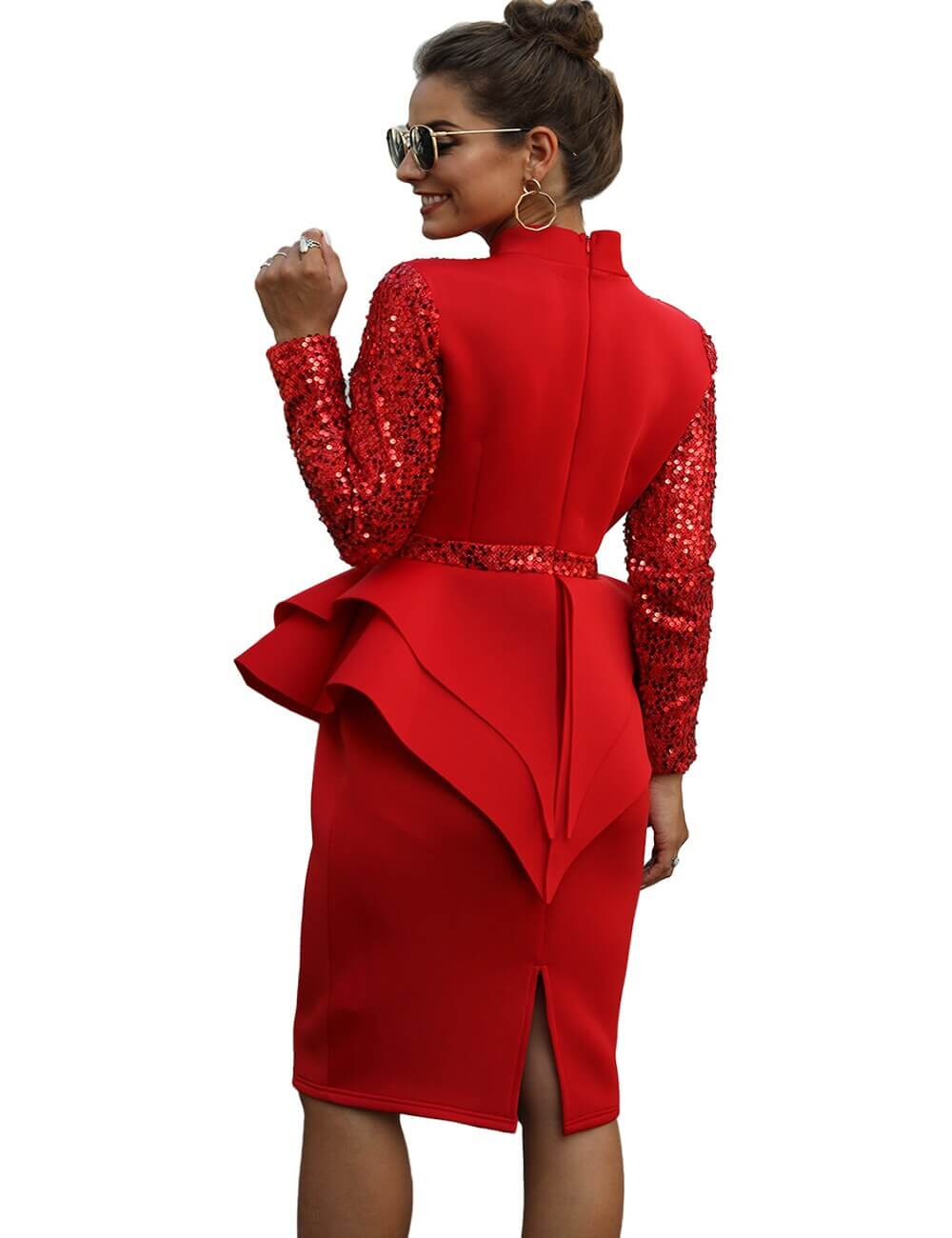 Midi-Bodycon-Paillettenkleid-Bella Webshop