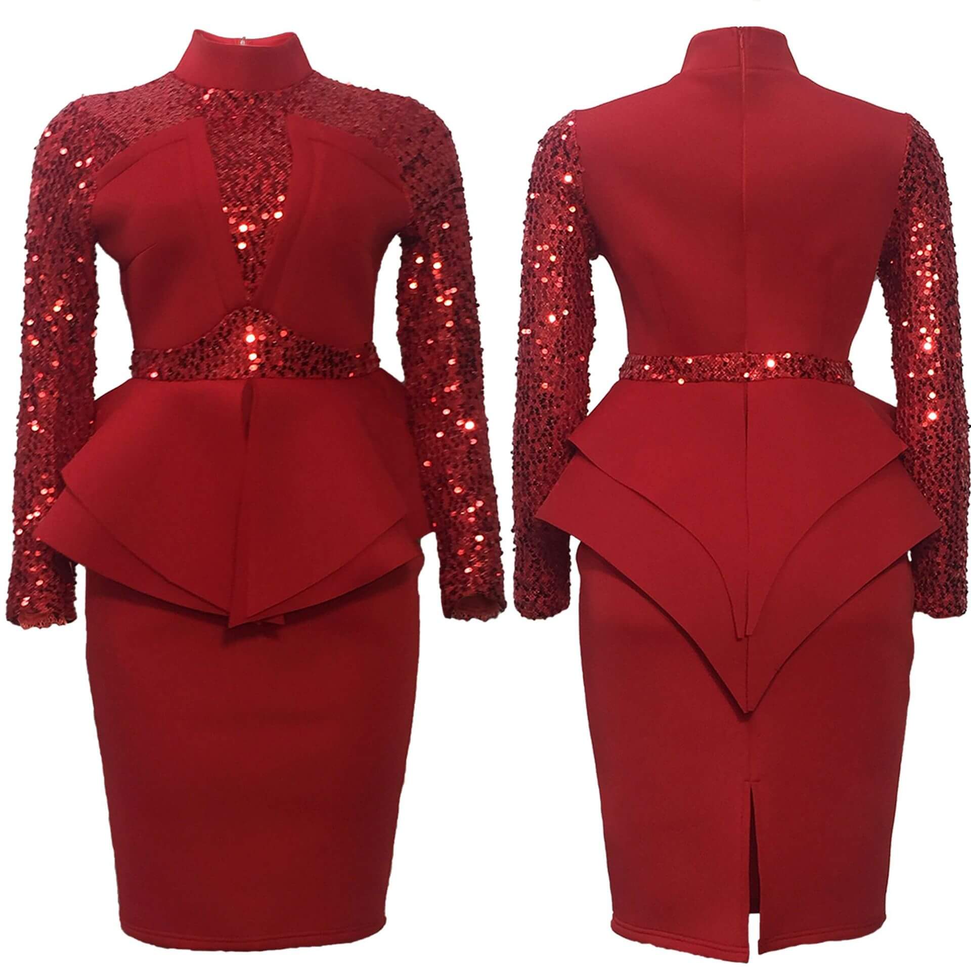 Midi-Bodycon-Paillettenkleid-Bella Webshop