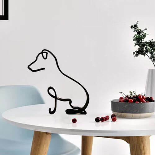 Minimalistische Hundeskulptur-Bella Webshop