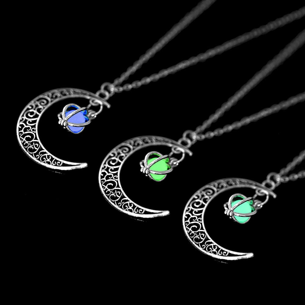 Mondsichel Glow Halskette-Bella Webshop