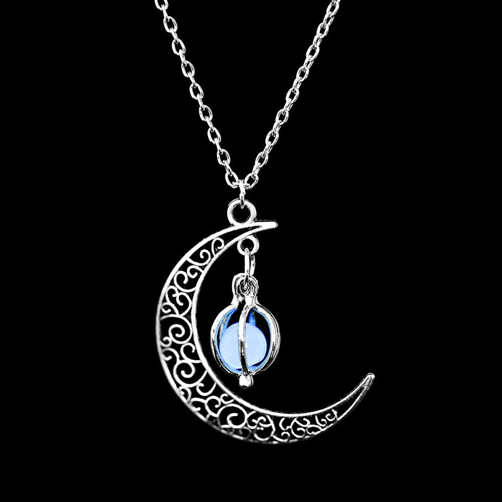 Mondsichel Glow Halskette-Bella Webshop