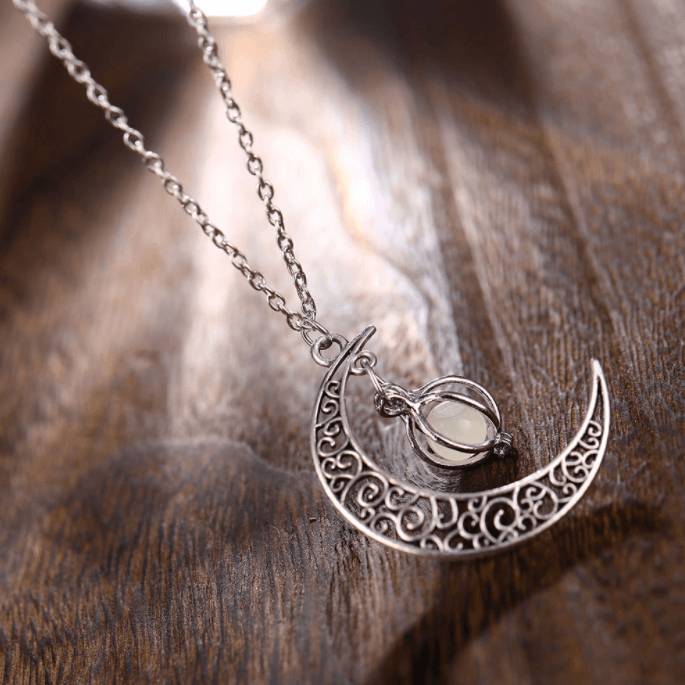 Mondsichel Glow Halskette-Bella Webshop