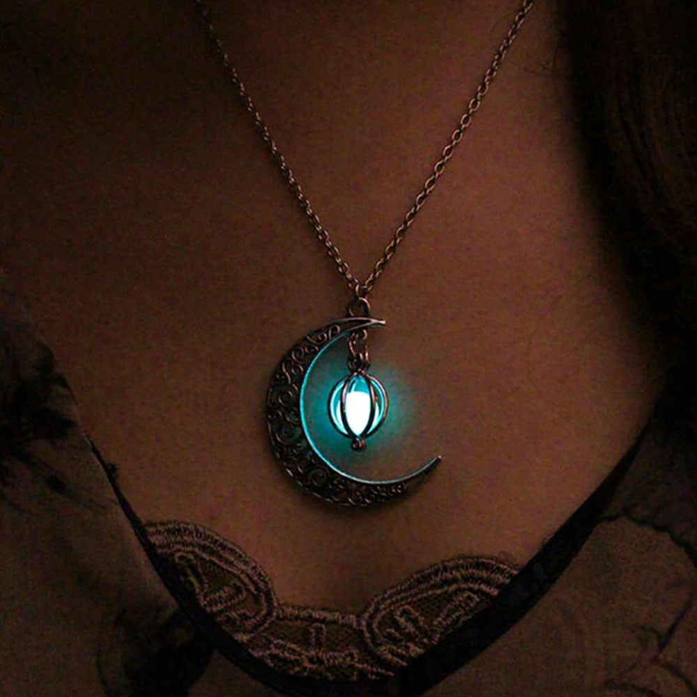 Mondsichel Glow Halskette-Bella Webshop
