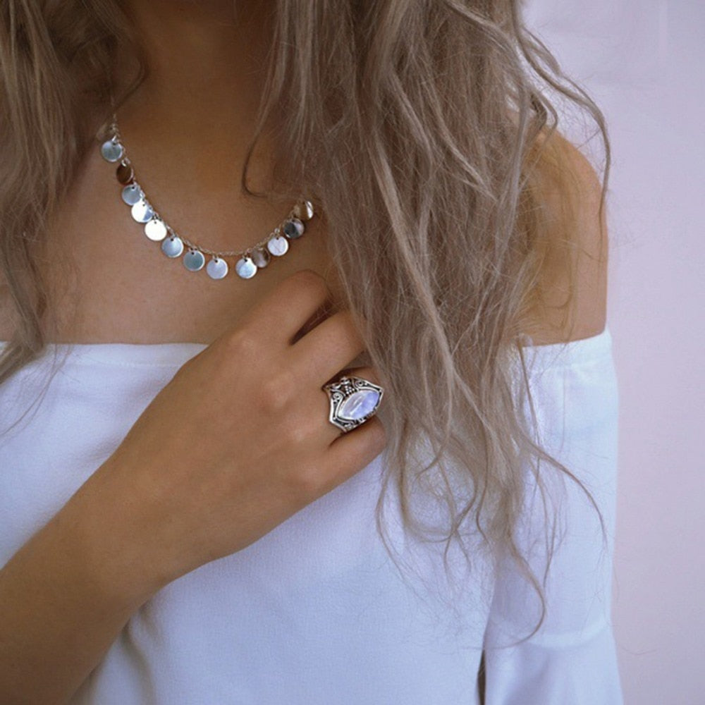 Mondstein-Ring Im Böhmischen Stil-Bella Webshop
