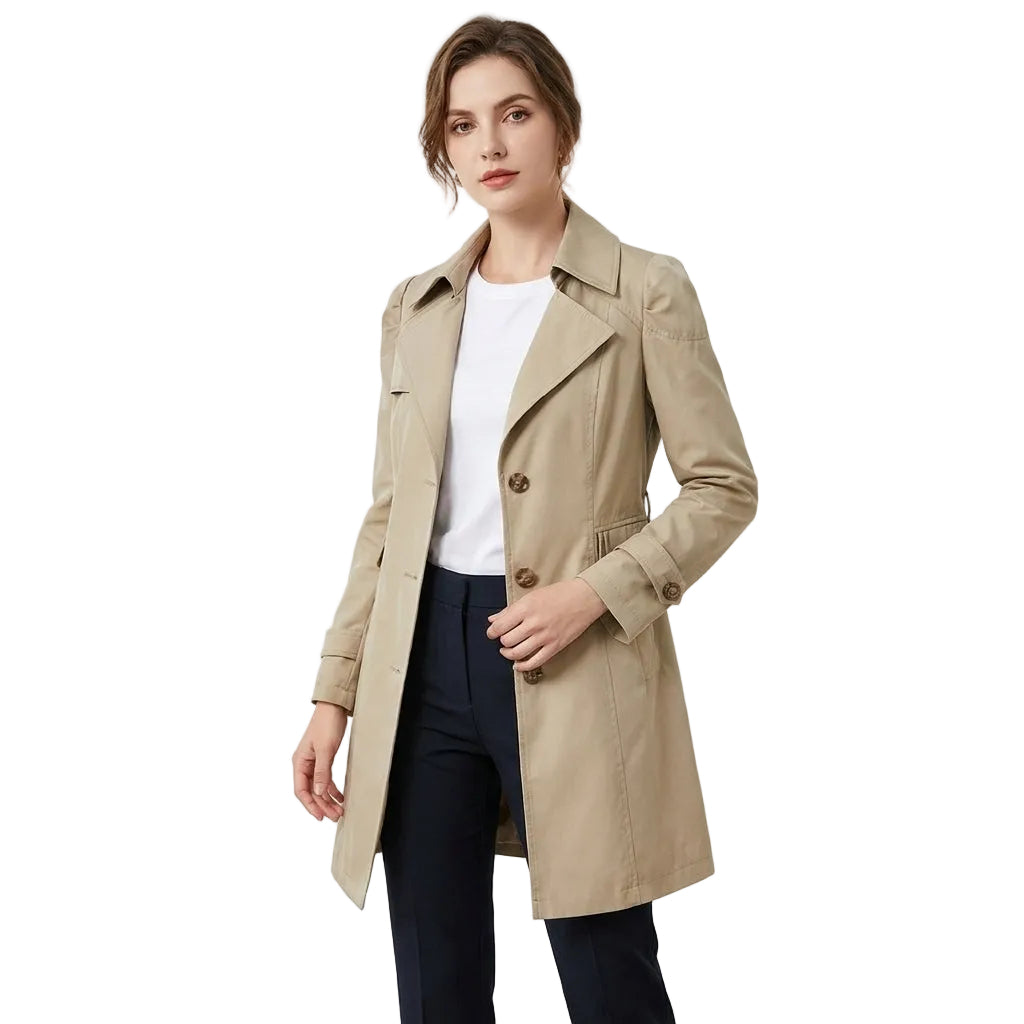 Naisten Trenchcoat Moderni Muotoilu