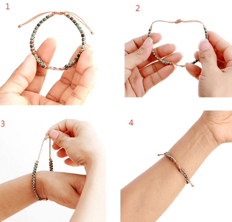 Natürliches Amazonit-Herz-Armband-Bella Webshop