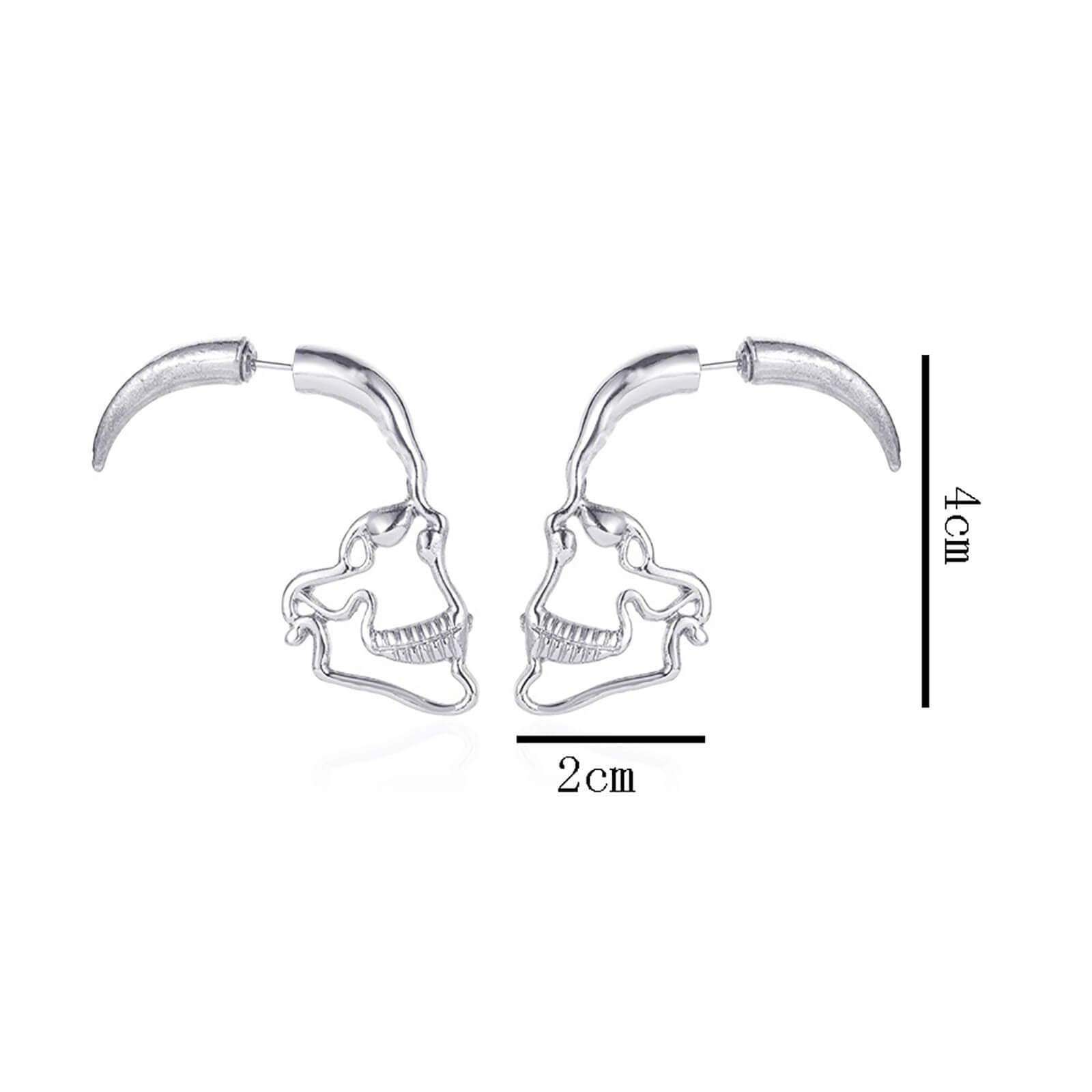 Ohrstecker Mit Hohlschädel-Bella Webshop