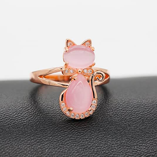 Opal Katze Ring-Bella Webshop