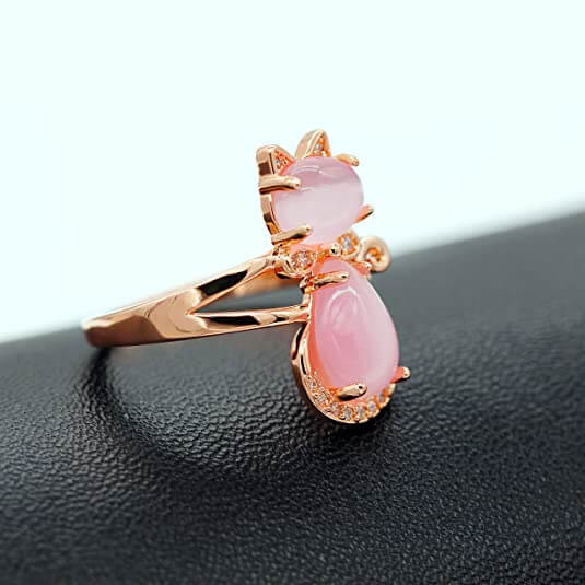 Opal Katze Ring-Bella Webshop