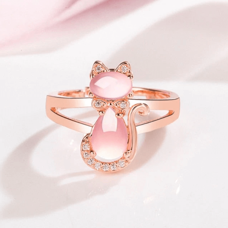 Opal Katze Ring-Bella Webshop