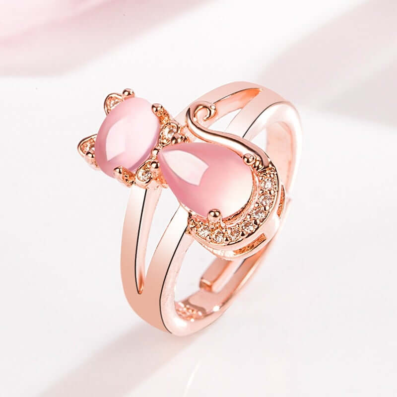 Opal Katze Ring-Bella Webshop