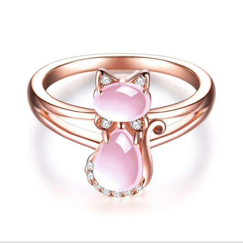 Opal Katze Ring-Bella Webshop
